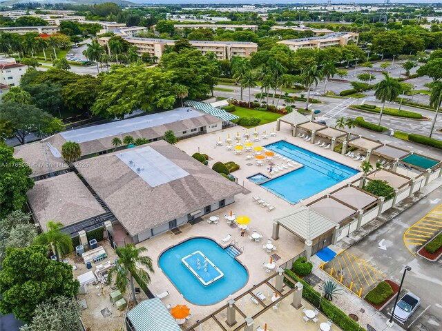 3005 Portofino Isle Unit F3, Coconut Creek, FL 33066 - aerial view of a pool