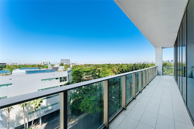 balcony with a city view