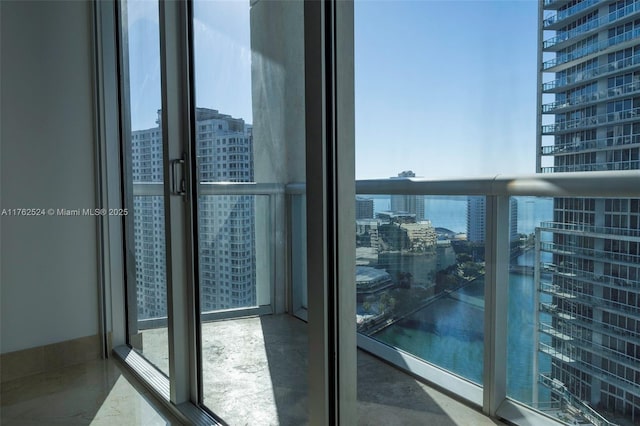 balcony with a city view