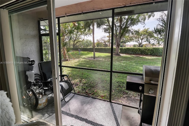 sunroom with a healthy amount of sunlight