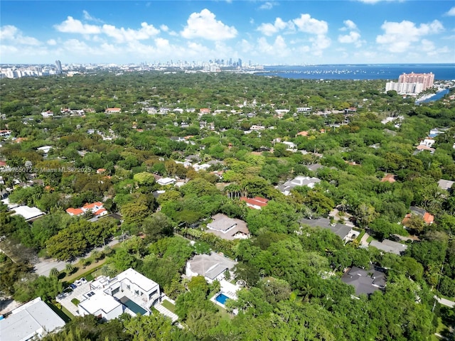4550 Sunset Dr, Coral Gables, FL 33143 - aerial overview of property's location featuring skyline