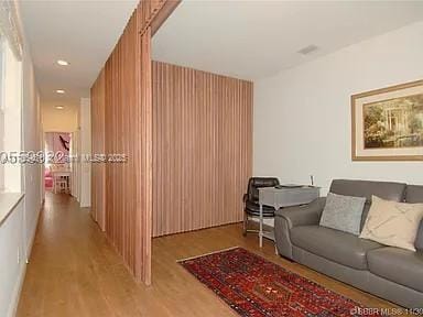 949 Harbor Vw N, Hollywood, FL 33019 - corridor with recessed lighting and light wood-style floors