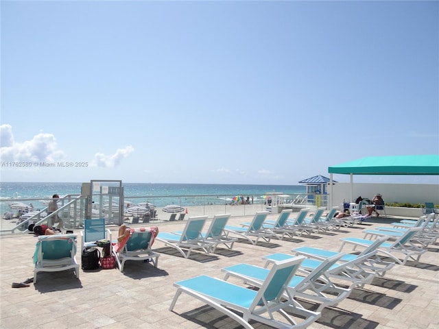 3725 S Ocean Dr Unit 607, Hollywood, FL 33019 - view of patio with a water view