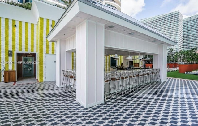 1300 S Miami Ave Unit 3108, Miami, FL 33130 - view of patio featuring outdoor dry bar
