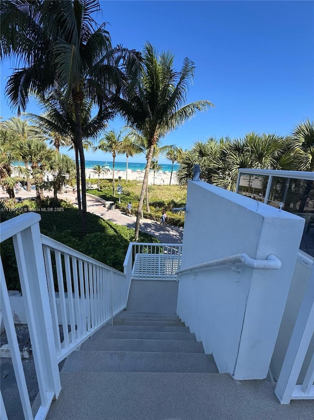 100 Lincoln Rd Unit 1231, Miami Beach, FL 33139 - stairway with view of water and beach