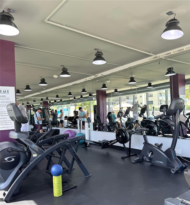 100 Lincoln Rd Unit 1231, Miami Beach, FL 33139 - exercise room with healthy amount of natural light
