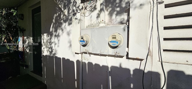 exterior details with electric meter