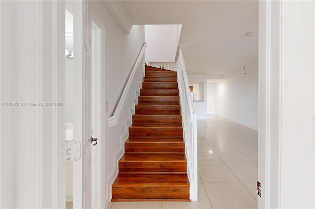 1650 Coral Way Unit Ph-9, Miami, FL 33145 - staircase featuring tile patterned floors
