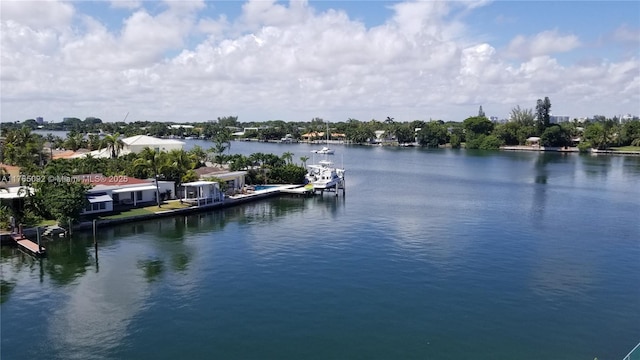 8530 Byron Ave Unit 502, Miami Beach, FL 33141 - water view featuring a dock