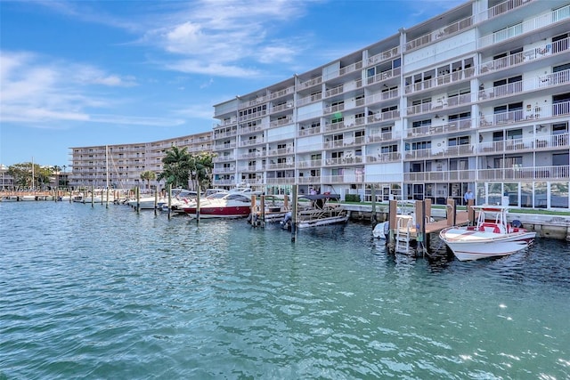 410 Golden Isles Dr Unit 603, Hallandale Beach, FL 33009 - dock area featuring a water view