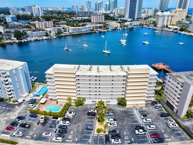 410 Golden Isles Dr Unit 603, Hallandale Beach, FL 33009 - aerial view with a view of city and a water view