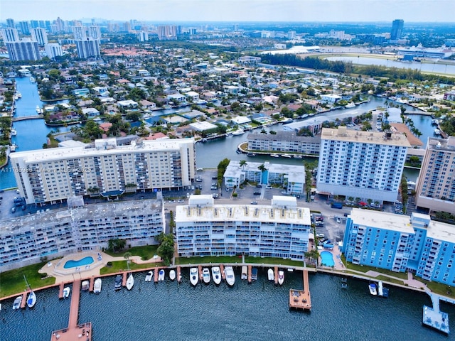 410 Golden Isles Dr Unit 603, Hallandale Beach, FL 33009 - bird's eye view with a view of city and a water view
