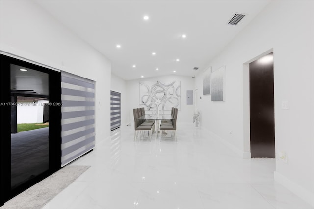 18650 SW 127th Ct, Miami, FL 33177 - hall featuring recessed lighting and light marble finish flooring