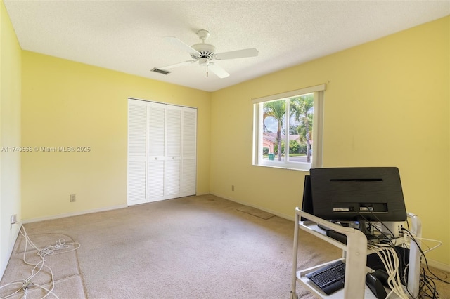 311 NW 197th Ave, Pembroke Pines, FL 33029 - interior space with baseboards, a ceiling fan, visible vents, and carpet floors