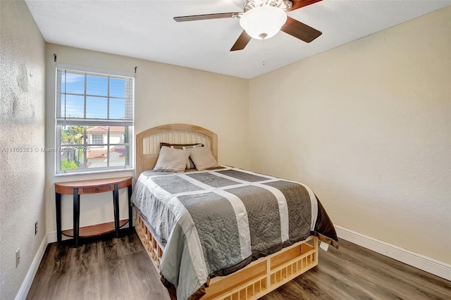 15852 SW 14th St, Pembroke Pines, FL 33027 - bedroom with wood finished floors and a ceiling fan