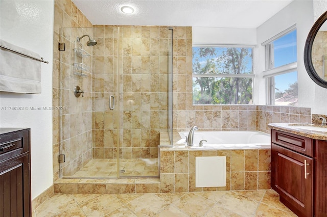 15852 SW 14th St, Pembroke Pines, FL 33027 - full bath with vanity, a stall shower, and a garden tub