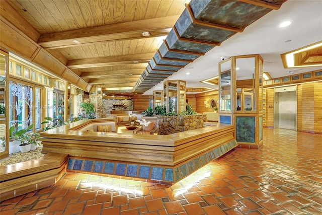 4000 Towerside Ter Unit 302, Miami, FL 33138 - common area with beam ceiling and recessed lighting