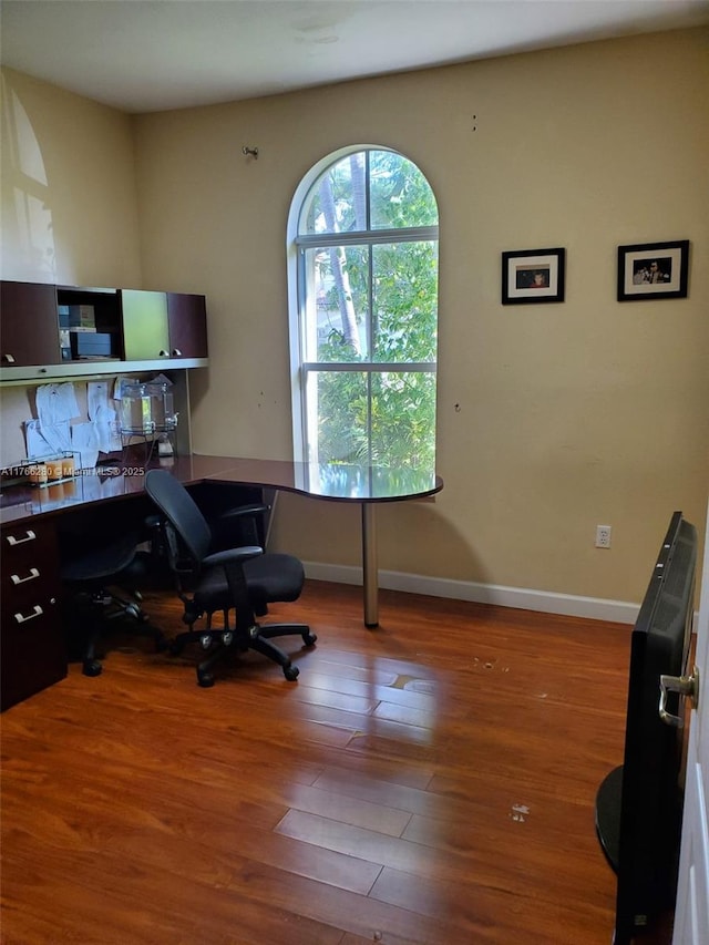11009 NW 80th Ln, Doral, FL 33178 - office area with wood finished floors and baseboards