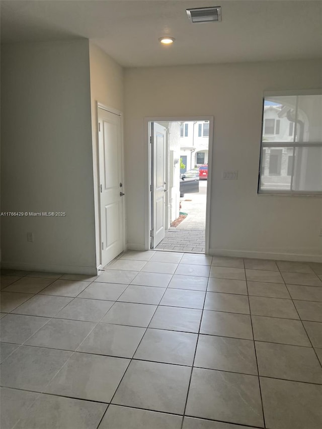 28518 SW 134th Ave, Homestead, FL 33033 - empty room with recessed lighting, light tile patterned flooring, baseboards, and visible vents