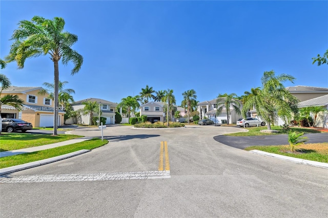 view of road featuring a residential view