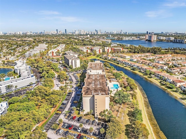 800 NE 195th St Unit 716, Miami, FL 33179 - bird's eye view with a city view and a water view