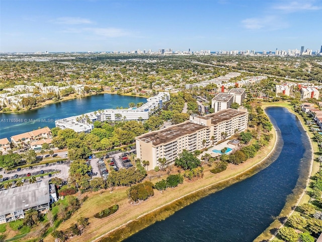 800 NE 195th St Unit 716, Miami, FL 33179 - birds eye view of property featuring a city view and a water view