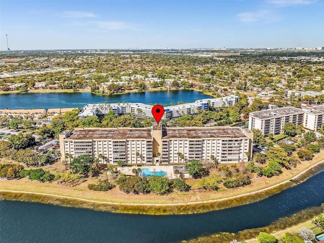 800 NE 195th St Unit 716, Miami, FL 33179 - drone / aerial view with a city view and a water view