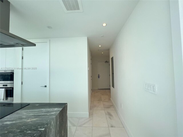 700 NE 26th Ter Unit 2205, Miami, FL 33137 - hall with recessed lighting, visible vents, and baseboards