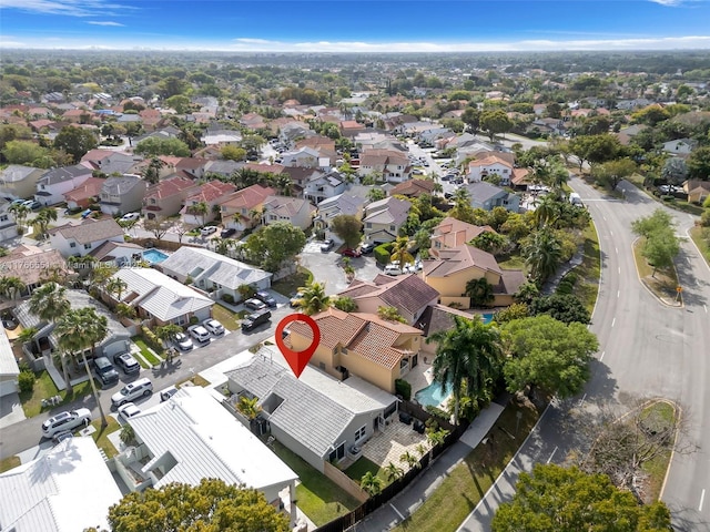 bird's eye view featuring a residential view