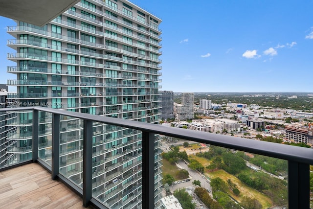 balcony featuring a view of city
