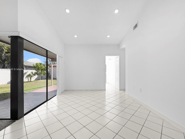 13481 SW 103rd St, Miami, FL 33186 - spare room with light tile patterned flooring, visible vents, and recessed lighting