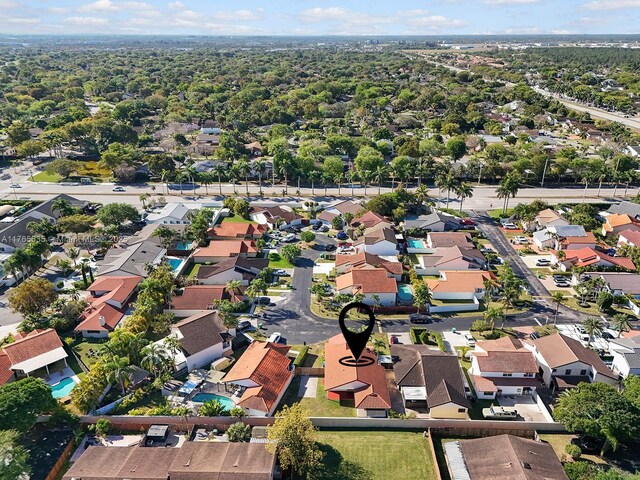 13481 SW 103rd St, Miami, FL 33186 - bird's eye view featuring a residential view