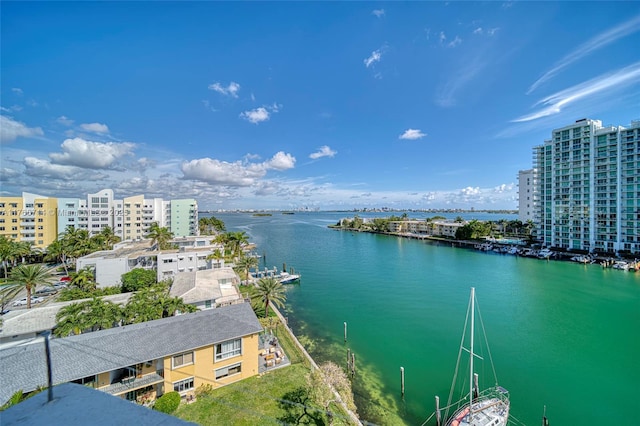 water view featuring a view of city