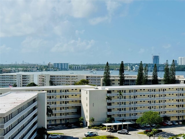 property's view of city with a water view