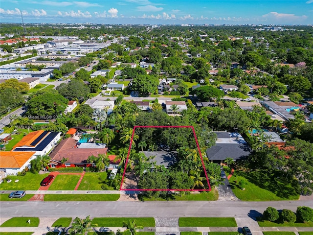 birds eye view of property featuring a residential view