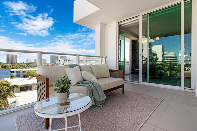 1150 102nd St Unit 501, Bay Harbor Islands, FL 33154 - balcony featuring a view of city and an outdoor living space