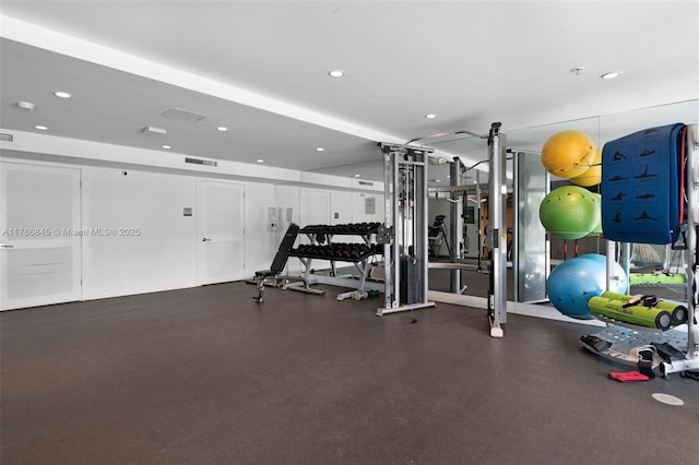 1150 102nd St Unit 501, Bay Harbor Islands, FL 33154 - gym featuring recessed lighting