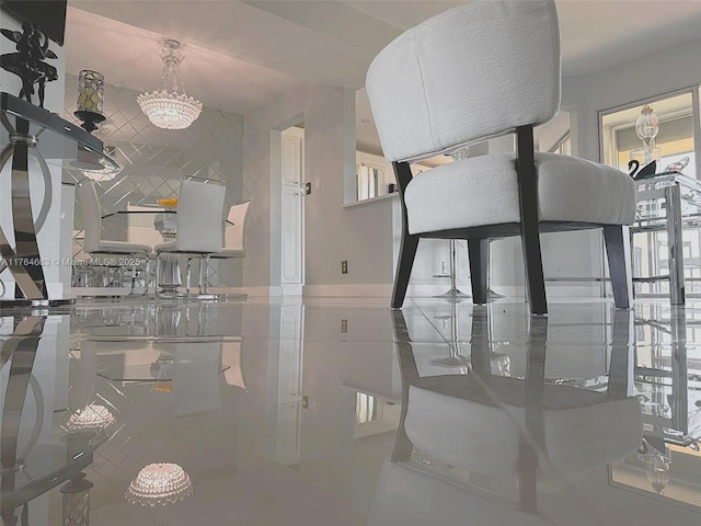 3836 Via Poinciana Unit 604, Lake Worth, FL 33467 - bathroom with a chandelier