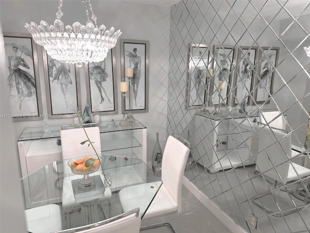 3836 Via Poinciana Unit 604, Lake Worth, FL 33467 - bathroom with a chandelier