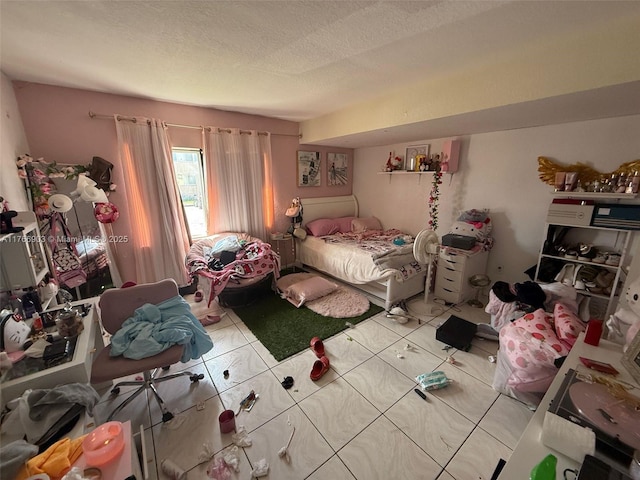 417 NW 84th St Unit 417, Miami, FL 33150 - tiled bedroom with a textured ceiling