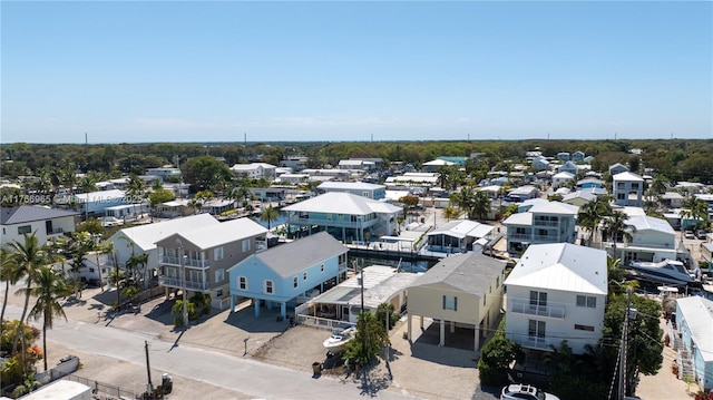 aerial view with a residential view