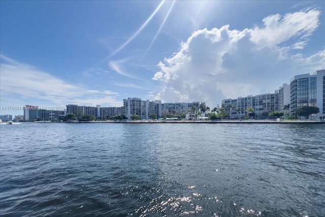 water view with a view of city