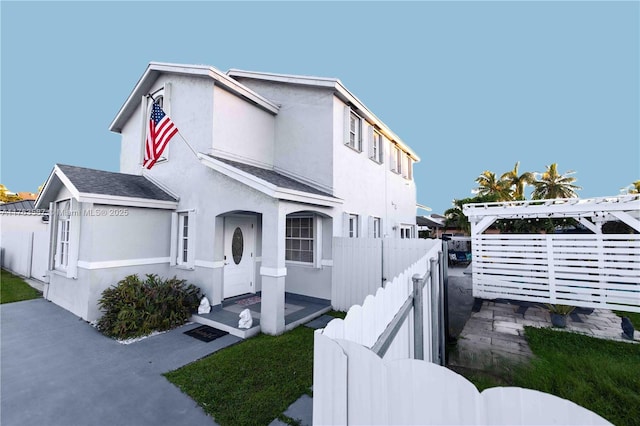 14016 SW 160th St, Miami, FL 33177 - view of front of property with stucco siding and fence