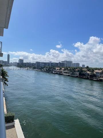 property view of water with a view of city