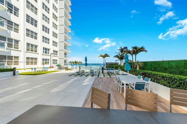 view of patio with outdoor dining area