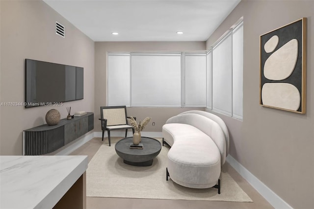 5255 Collins Ave Unit 9B, Miami Beach, FL 33140 - sitting room featuring baseboards and recessed lighting