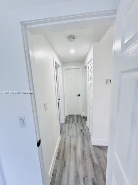 11730 NW 3rd Ave, Miami, FL 33168 - hall with light wood-style flooring and baseboards