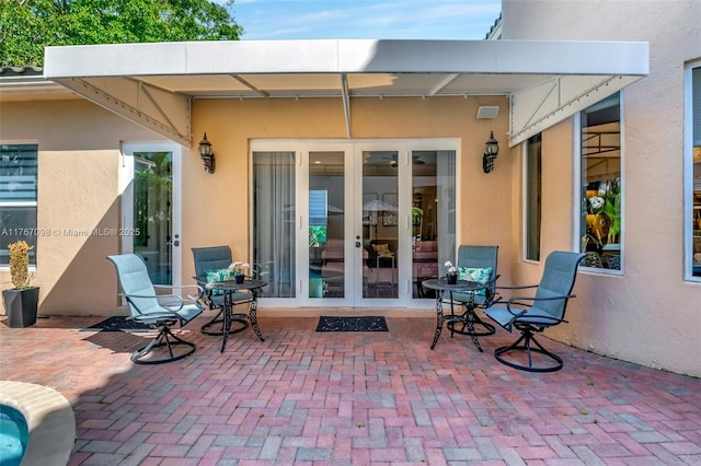 view of patio / terrace with french doors