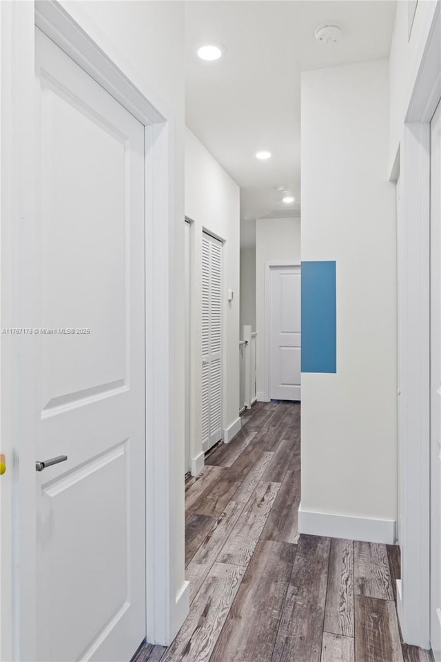 4575 NW 83rd Pkwy Unit 4575, Doral, FL 33166 - corridor featuring recessed lighting, baseboards, and wood finished floors