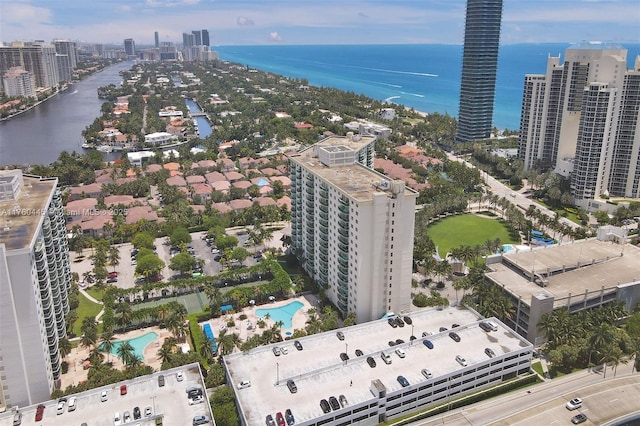 19370 Collins Ave Unit 1504, Sunny Isles Beach, FL 33160 - birds eye view of property featuring a view of city and a water view
